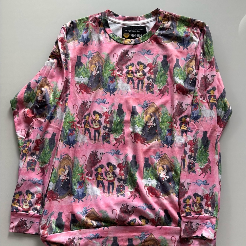Father John Misty (Rare) Honeybear Pink Graphic Long Sleeve Tee